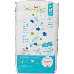 NC Couches Bébécouches Écologiques Taille 3 (4-9Kg) Sachet De 66