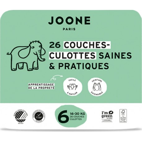 JOONE PARIS Couches-Culottes Bébé 16 30KgTaille 6 pack de 26 couches culottes