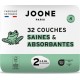 JOONE PARIS Couches Bébés 3 5Kg Taille 2 pack de 32 couches bébé