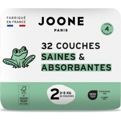 JOONE PARIS Couches Bébés 3 5Kg Taille 2 pack de 32 couches bébé