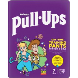 HUGGIES Couches Culottes Fille et Garçon 17+Kg Taille 7 PULL-UPS la pack de 18 couches culottes