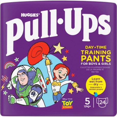 HUGGIES Couches Culottes Fille et Garçon Pants 12+Kg Taille 5 PULL-UPS pack de 24 couches culottes