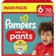 PAMPERS Couches Culottes Bébés Baby Dry Pants 14 19Kg Taille 6 pack de 70 couches culottes