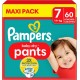 PAMPERS Couches Culottes Bébé Baby Dry Pants 17+Kg Taille 7 pack de 60 couches