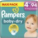 PAMPERS Couches Bébé Baby-Dry 10 - 15Kg Taille 4+ pack de 94 couches