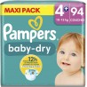 PAMPERS Couches Bébé Baby-Dry 10 - 15Kg Taille 4+ pack de 94 couches