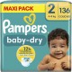 PAMPERS Couches Bébé Baby-Dry 4 8Kg Taille 2 pack de 136 couches