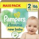 PAMPERS Couches Bébé Harmonie 4 8Kg Taille 2 pack de 96 couches