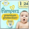 PAMPERS Couches Bébé Premium Protection 2 5Kg Taille 1 pack de 24 couches