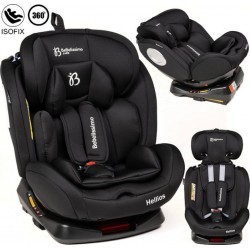 NC Bebelissimo Siège Auto Isofix Pivotant 360 °- Groupe 0+/1/2/3 (0-36Kg) Hellios Noir /noir