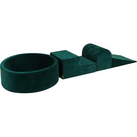 Set De Mousse Avec Piscine 90x30cm, Vert Foncé, Sans Balles