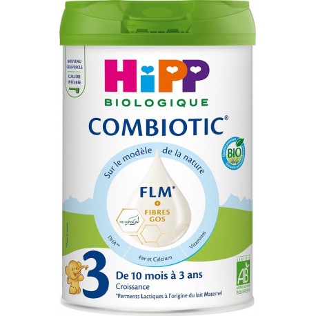 FLM HIPP HIPP Lait bébé en poudre dès 10 mois 3ème âge FLM HIPP Combiotic HIPP 800g