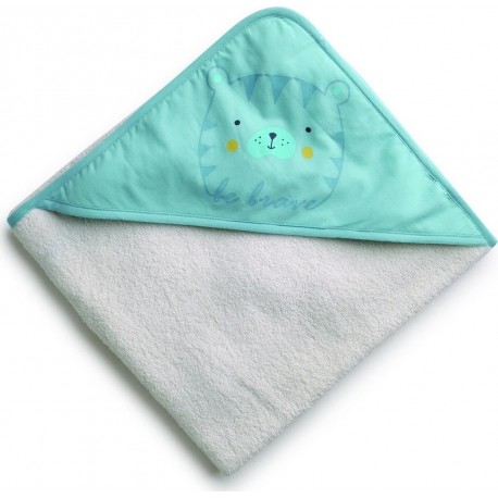 TU TEX BABY Cape de bain bébé bleu 100% coton