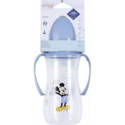 DISNEY Biberon bébé bleu à poignées 300ml