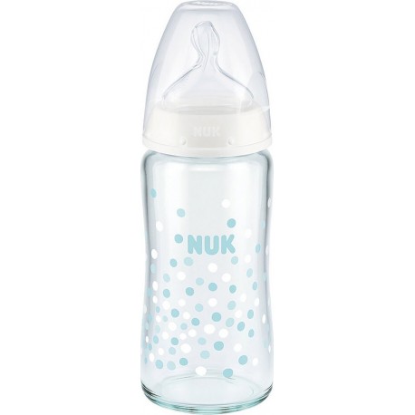 NUK Biberon verre col large 240mL 0-6 mois le biberon