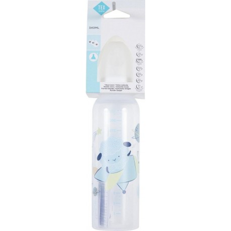 TEX BABY Biberon bébé bleu 340ml