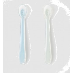 TEX BABY Cuillère bébé vert/bleu lot de 2 cuillères