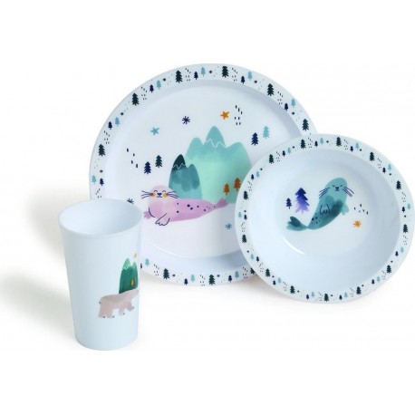 TEX BABY Set de couverts repas bleu clair le set de repas