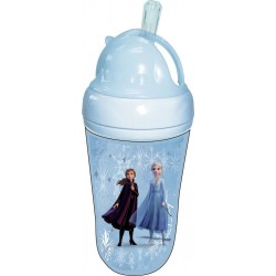 DISNEY Tasse à paille bleu La reine des neige