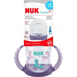 NUK Tasse d'apprentissage bébé violet 150mL dès 4 mois la tasse