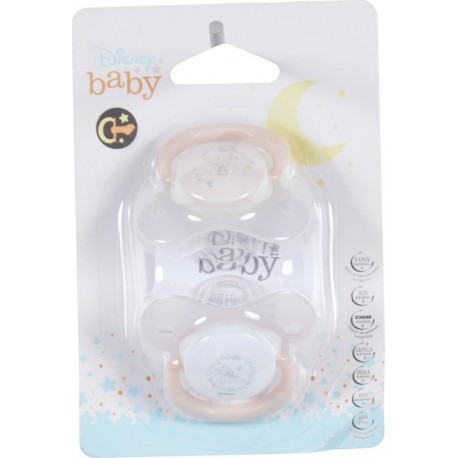 DISNEY Sucette bébé rose lot de 2 sucettes