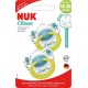 NUK Sucettes bleu silicone 18-36 mois Classic lot de 2 sucettes