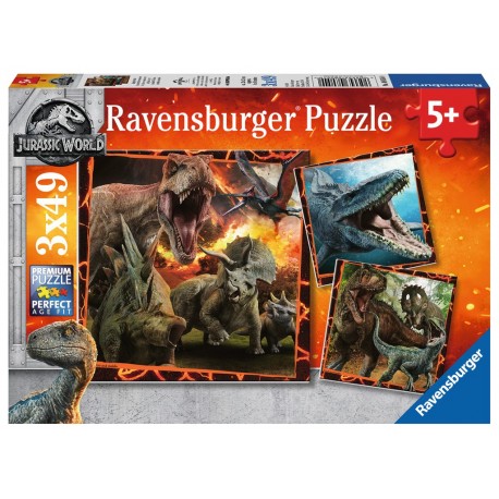 Ravensburger Puzzles 3x49 pièces - Instinct de chasseur / Jurassic World