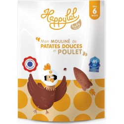 HAPPYLAL Plat bébé halal patate douce poulet dès 6 mois 150g