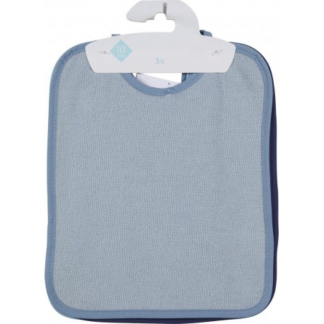 TEX BABY Bavoir bébé bleu lot de 3 bavoirs