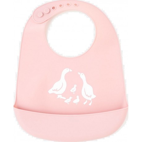 TEX BABY Bavoir Silicone Rose le bavoir