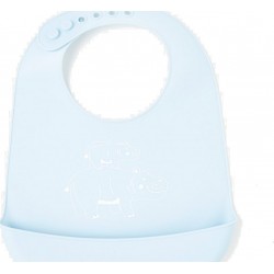 TEX BABY Bavoir Silicone Bleu le bavoir