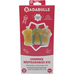 BADABULLE Gourde Réutilisable Multicolor la gourde