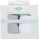 TEX BABY Drap housse gris/blanc 1 coton 40x80cm lot de 2 draps housse