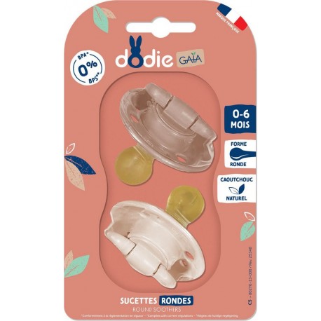 DODIE Tétine Bébé pour 0 6 mois lot de 2 tétines