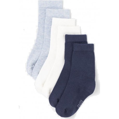 TEX BABY Chaussettes bébé garçon bleu/blanc T18/20 lot de 3 paires de chaussettes