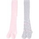 TEX BABY Collant bébé rose/gris 3-6 mois lot de 2 paires de collants