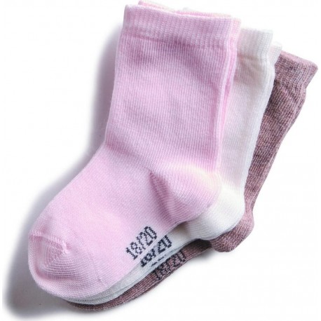 TEX BABY Mi-chaussettes bébé poudre T15/17 lot de 3 paires de mi-chaussettes