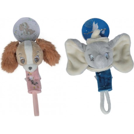 DISNEY Attache-sucette bébé 14cm Dumbo ou Belle modèle aléatoire BABY modèle aléatoire vendu à l'unité