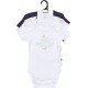 TEX BABY Body bébé marine/blanc 1 coton 23 mois lot de 3 bodies