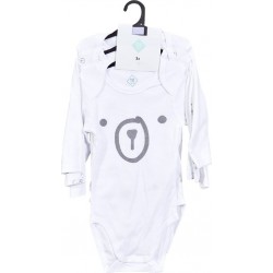 BIO TEX BABY Body bébé BIO blanc manches longues 23 mois TEX BABY lot de 3 bodies