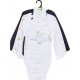 TEX BABY Body bébé marine/blanc 1 coton 3 mois lot de 3 bodies