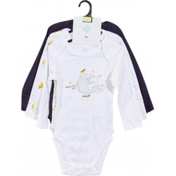 TEX BABY Body bébé marine-blanc 1 coton la naissance lot de 3 bodies