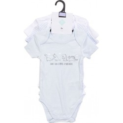 TEX BABY Body bébé bleu manches courtes 3 mois lot de 3 bodies