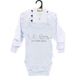 BIO TEX BABY Body bébé BIO bleu manches longues 6 mois TEX BABY lot de 3 bodies