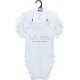 TEX BABY Body bébé bleu manches courtes 18 mois lot de 3 bodies