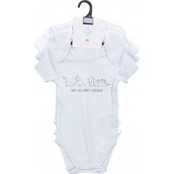 TEX BABY Body bébé bleu manches courtes 18 mois lot de 3 bodies