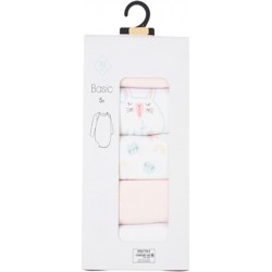 TEX BABY Body bébé rose/blanc 1 coton 23 mois lot de 5 bodies