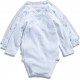 TEX BABY Body bébé blanc/gris 1 coton 6 mois lot de 3 bodies