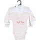 TEX BABY Body bébé rose/blanc coton Bio dès la naissance lot de 3 bodies