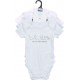 TEX BABY Body bébé bleu manches courtes 9 mois lot de 3 bodies